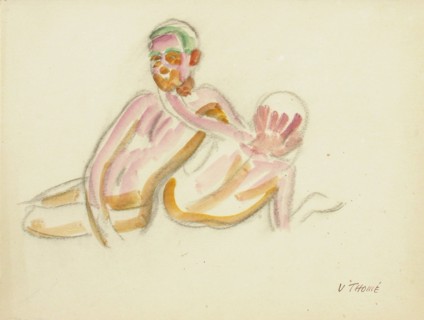 Two naked boys, c1910s. Creator: Verner Thome.