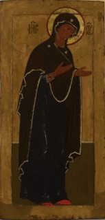 Mother of God from the Deesis group, Russian icon, 1885-1715. Creator: Unknown.
