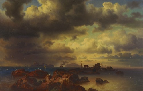 Seascape, late 19th-early 20th century. Creator: Emilia Appelgren.