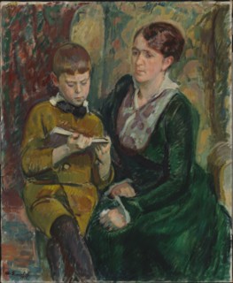 Mrs. Esther Cederhvarf with Her Son, 1916. Creator: Magnus Enckell.