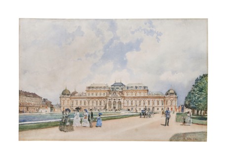 The Upper Belvedere in Vienna, 1872. Creator: Alt, Rudolf von (1812-1905).