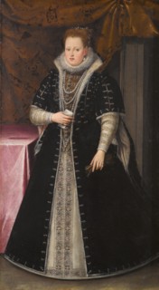 Portrait of Margherita Gonzaga (1564-1618), Duchess of Ferrara, c1585-1590 . Creator: Bahuet, Jean (ca 1552-1597).