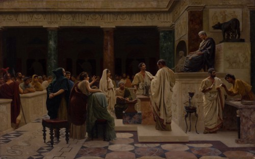 Court in ancient Rome. Creator: Bakalowicz, Stepan Vladislavovich (1857-1947).