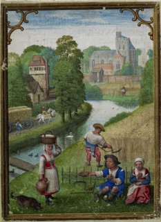 The Hours of Hennessy (Hours of Notre-Dame). Labors of the Months: August, c1530. Creator: Bening, Simon, (Workshop) (ca 1483-1561).