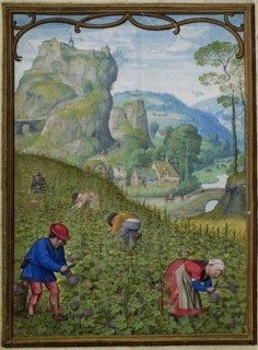 The Hours of Hennessy (Hours of Notre-Dame). Labors of the Months: October, c1530. Creator: Bening, Simon, (Workshop) (ca 1483-1561).