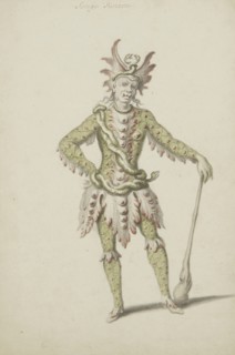 Costume design for the opera Atys by Jean-Baptiste Lully, c1676. Creator: Berain, Jean (c. 1640-1711).
