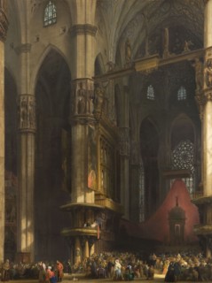 Interior of the Milan Cathedral, 1840. Creator: Bisi, Luigi (1814-1886).