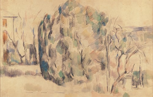 Maison et bosquet, c 1890. Creator: Cézanne, Paul (1839-1906).