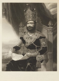 Portrait of Mohammad Shah Qajar (1810-1848). Creator: Coombs, Joseph Epenetus (active 1830s-1840s).