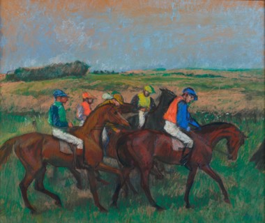 At the Races (Sur le champ de courses), c1885-1886. Creator: Degas, Edgar (1834-1917).