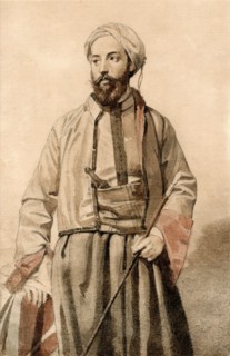Self-portrait in Egyptian costume, c1865. Creator: Devéria, Charles Théodule (1831-1871).