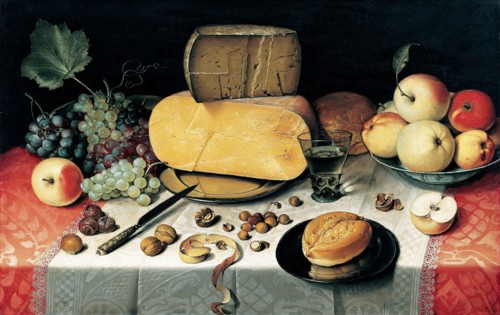 Still Life with Fruit, Nuts and Cheese, 1613. Creator: Dijck (Dyck), Floris Claesz. (ca. 1575-1651).