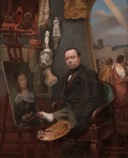 Self-portrait, 1852. Creator: Ducornet, Louis Joseph César (1806-1856).