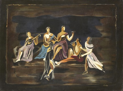 Musicians, 1935-1938. Creator: Exter, Alexandra Alexandrovna (1882-1949).
