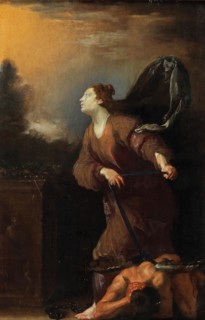 Saint Juliana defeats the devil, First third of 17th cen. Creator: Fetti, Domenico (1588/90-1623).