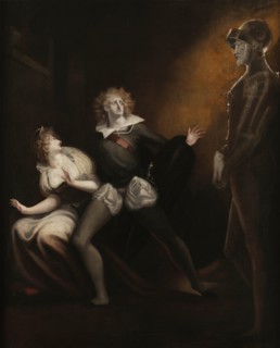 Gertrude, Hamlet and the ghost of Hamlet's father, 1793. Creator: Füssli (Fuseli), Johann Heinrich (1741-1825).