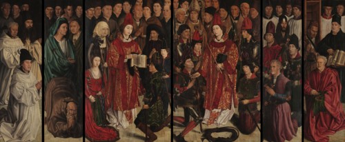 The Adoration of Saint Vincent (Polyptych), c 1450. Creator: Gonçalves, Nuno (active 1445-1480).