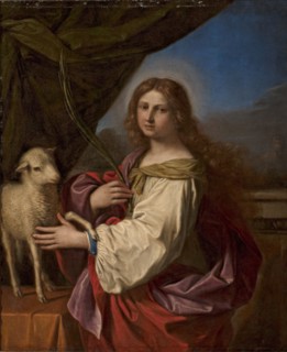 Saint Agnes, c 1650. Creator: Guercino (1591-1666).