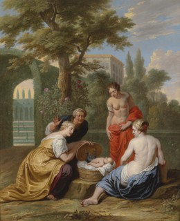 Erichthonius Discovered by the Daughters of Cecrops, c 1650. Creator: Herp, Willem van, the Elder (c. 1614-1677).
