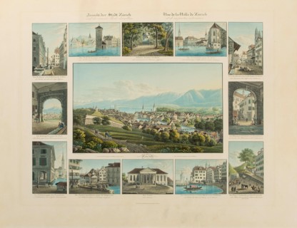 View of the city of Zurich, 1832-1833. Creator: Isenring, Johann Baptist (1796-1860).