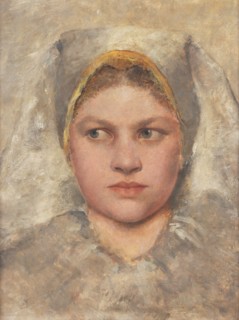 Study head of a Hanna woman, c1883. Creator: Klimt, Gustav (1862-1918).