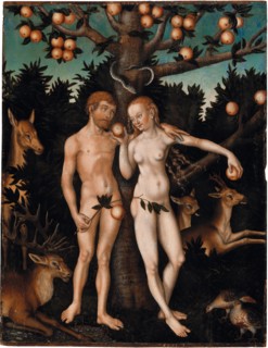 Adam and Eve in Paradise, 1550. Creator: Krodel (Crodel), Wolfgang, the Elder (ca. 1500-ca. 1561).