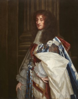 Portrait of Prince Rupert of the Rhine (1619-1682), wearing the robes of the Order of the Garter. Creator: Lely, Sir Peter (1618-1680).
