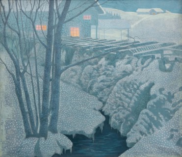 Evening light in winter time. Creator: Lindh, Bror (1877-1941).