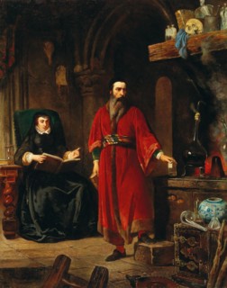 Catherine de' Medici and the Alchemist Cosimo Ruggieri, 1867. Creator: Lulvès, Jean (1833-1889).