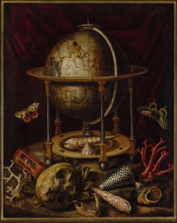 Still Life with Celestial Globe, Skull, Shells, Corals and Butterflies. Creator: Luyckx, Carstian (1623-after 1657).