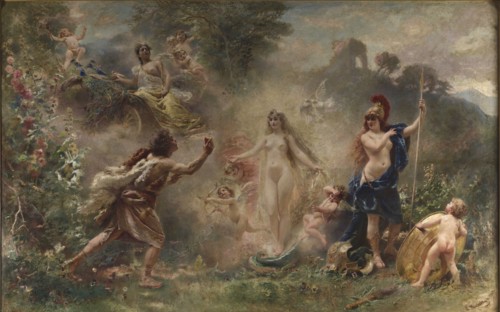 The Judgement of Paris , 1889. Creator: Makovsky, Konstantin Yegorovich (1839-1915).