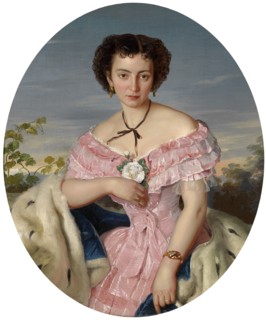 Portrait of the Singer Philippine von Edelsberg (1838-1917), 1860. Creator: Moser, Ernst Christian (1815-1867).