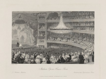 Italian Opera House, Paris. Creator: Mottram, Charles (1807-1876).