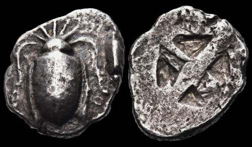Hemidrachm. Keos (Cyclades), c 510-c 500 BC. Creator: Numismatic, Ancient Coins  .