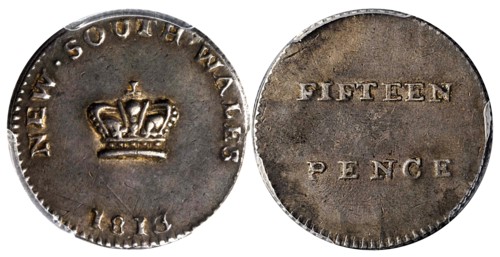 15 Pence, George III, Dump, New South Wales, 1813. Creator: Numismatic, West European Coins  .