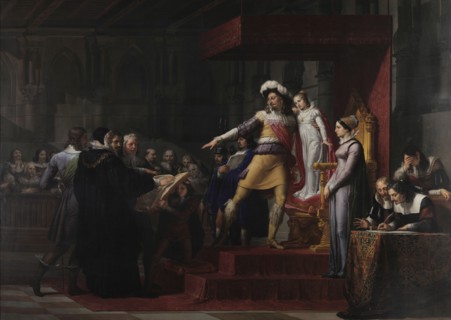 Gustavus Adolphus receives from the Riksdag an oath of loyalty to his daughter Christina..., 1824. Creator: Palagi, Pelagio (1775-1860).