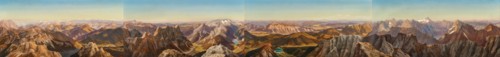 Panorama from the top of Mangart in the Julian Alps, Between 1860 and 1865 . Creator: Pernhart, Markus (1824-1871).