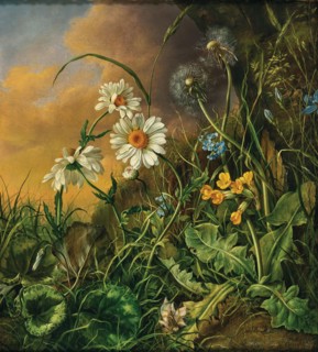 Forest ground with daisies, primroses and dandelions, 1858. Creator: Petter, Franz Xaver (1791-1866).