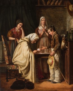 Fortune Teller, 1839. Creator: Populus, Jean-Louis (1807-1859).