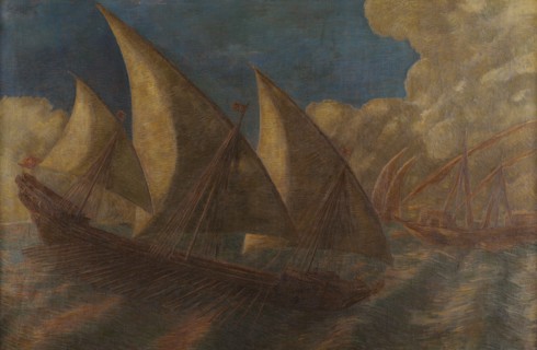 Caravelle pisane, 1907. Creator: Previati, Gaetano (1852-1920).