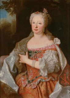 Portrait of Archduchess Maria Anna of Austria (1683-1754), Queen of Portugal, c 1729. Creator: Ranc, Jean (1674-1735).