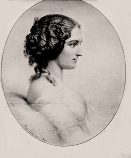 Portrait of Princess Marcelina Czartoryska, née Radziwill (1817-1894), 1850. Creator: Sandoz, Auguste (active 1793-1860).