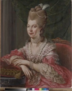Portrait of Princess Charlotte of Mecklenburg-Strelitz (1744-1818), Queen..., Between 1772 and 1785. Creator: Schweickhardt, Heinrich Wilhelm (1747-1797).