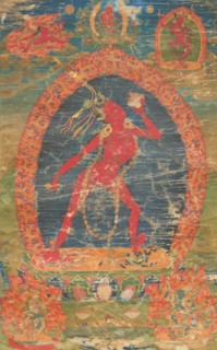 Thangka of Sarva Buddha Dakini, 18th century. Creator: Tibetan culture.