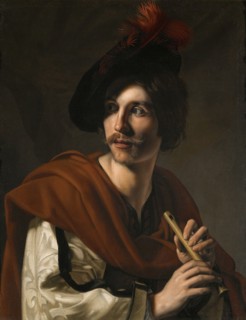 Flautist, 1626. Creator: Tournier, Nicolas (1590-1639).
