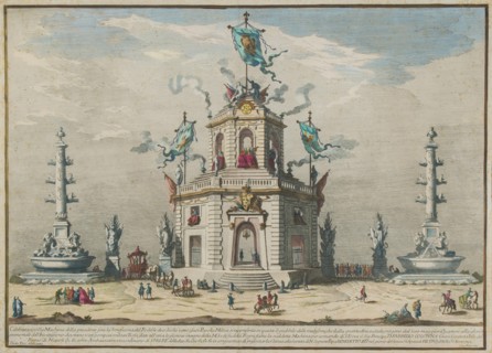The Chinèa (Festa della Chinea) in Rome, 1753-1759. Creator: Vasi, Giuseppe (1710-1782).