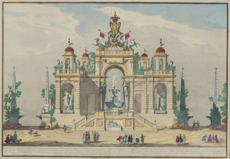 The Chinèa (Festa della Chinea) in Rome, 1753-1759. Creator: Vasi, Giuseppe (1710-1782).