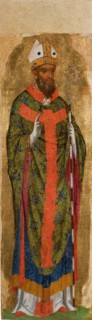 Saint Ambrose, Archbishop of Milan, c1340-1345. Creator: Veneziano, Paolo (ca 1330-ca 1360).