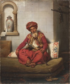 Turk with hookah, 1834. Creator: Vernet, Horace (1789-1863).