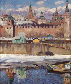 View over Moscow Kremlin. Creator: Vinogradov, Sergei Arsenyevich (1869-1938).
